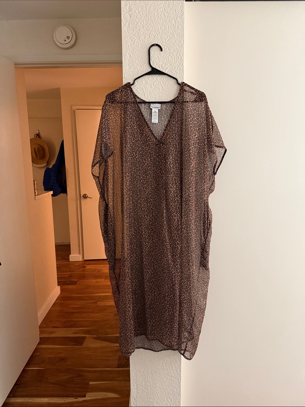Tommy Bahama Brown Leopard Print Sheer Cover Up